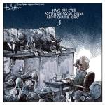THis is an editorial cartoon by Michael de Adder . Michael de Adder was born in Moncton, New Brunswick. He studied art at Mount Allison University where he received a Bachelor of Fine Arts in drawing and painting. He began his career working for The Coast, a Halifax-based alternative weekly, drawing a popular comic strip called Walterworld which lampooned the then-current mayor of Halifax, Walter Fitzgerald. This led to freelance jobs at The Chronicle-Herald and The Hill Times in Ottawa, Ontario.

 

After freelancing for a few years, de Adder landed his first full time cartooning job at the Halifax Daily News. After the Daily News folded in 2008, he became the full-time freelance cartoonist at New Brunswick Publishing. He was let go for political views expressed through his work including a cartoon depicting U.S. President Donald Trump’s border policies. He now freelances for the Halifax Chronicle Herald, the Toronto Star, Ottawa Hill Times and Counterpoint in the USA. He has over a million readers per day and is considered the most read cartoonist in Canada.

 

Michael de Adder has won numerous awards for his work, including seven Atlantic Journalism Awards plus a Gold Innovation Award for news animation in 2008. He won the Association of Editorial Cartoonists' 2002 Golden Spike Award for best editorial cartoon spiked by an editor and the Association of Canadian Cartoonists 2014 Townsend Award. The National Cartoonists Society for the Reuben Award has shortlisted him in the Editorial Cartooning category. He is a past president of the Association of Canadian Editorial Cartoonists and spent 10 years on the board of the Cartoonists Rights Network.
