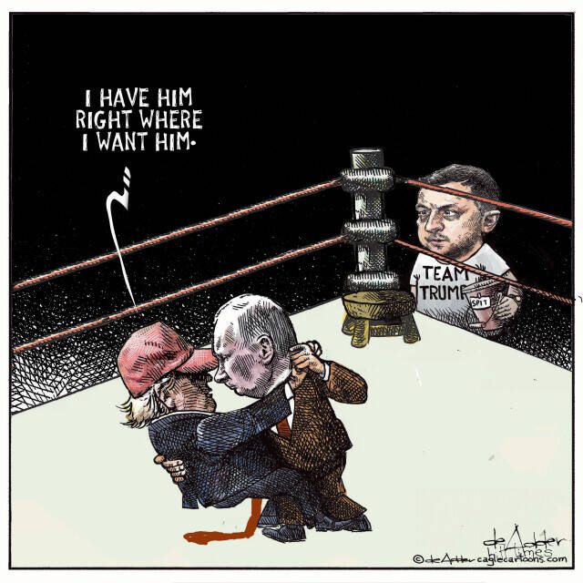 THis is an editorial cartoon by Michael de Adder . Michael de Adder was born in Moncton, New Brunswick. He studied art at Mount Allison University where he received a Bachelor of Fine Arts in drawing and painting. He began his career working for The Coast, a Halifax-based alternative weekly, drawing a popular comic strip called Walterworld which lampooned the then-current mayor of Halifax, Walter Fitzgerald. This led to freelance jobs at The Chronicle-Herald and The Hill Times in Ottawa, Ontario.

 

After freelancing for a few years, de Adder landed his first full time cartooning job at the Halifax Daily News. After the Daily News folded in 2008, he became the full-time freelance cartoonist at New Brunswick Publishing. He was let go for political views expressed through his work including a cartoon depicting U.S. President Donald Trump’s border policies. He now freelances for the Halifax Chronicle Herald, the Toronto Star, Ottawa Hill Times and Counterpoint in the USA. He has over a million readers per day and is considered the most read cartoonist in Canada.

 

Michael de Adder has won numerous awards for his work, including seven Atlantic Journalism Awards plus a Gold Innovation Award for news animation in 2008. He won the Association of Editorial Cartoonists' 2002 Golden Spike Award for best editorial cartoon spiked by an editor and the Association of Canadian Cartoonists 2014 Townsend Award. The National Cartoonists Society for the Reuben Award has shortlisted him in the Editorial Cartooning category. He is a past president of the Association of Canadian Editorial Cartoonists and spent 10 years on the board of the Cartoonists Rights Network.