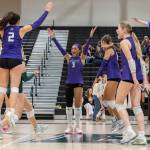 Edmonds-Woodway players react to beating Lynnwood on Oct. 29, 2025 in Edmonds, Washington. (Olivia Vanni / The Herald)