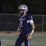 Glacier Peak quarterback Oliver Setterberg prepares for the snap during a non-league game against Snohomish on Friday, Sept. 12, 2025 at Veterans Memorial Stadium in Snohomish, Wash. (Qasim Ali / The Herald)