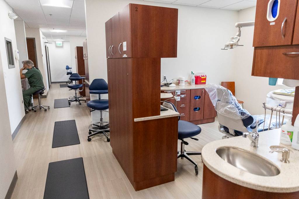 Inside the dental clinic at the Community Life Center on Oct. 28 in Lynnwood. (Olivia Vanni / The Herald)