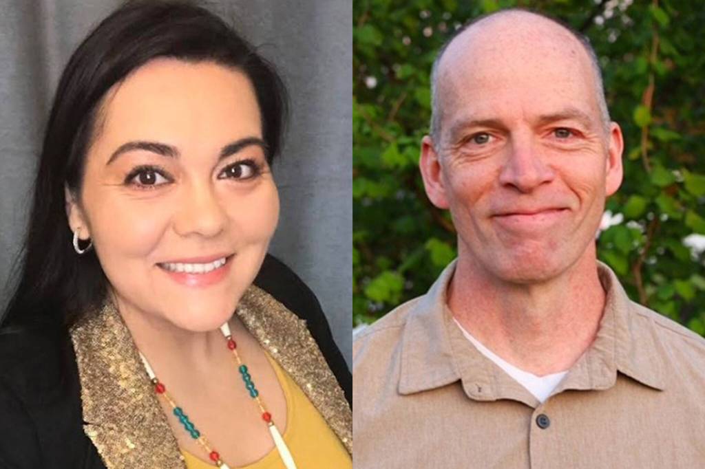 Amber Cantu, left, and Dan Perkins