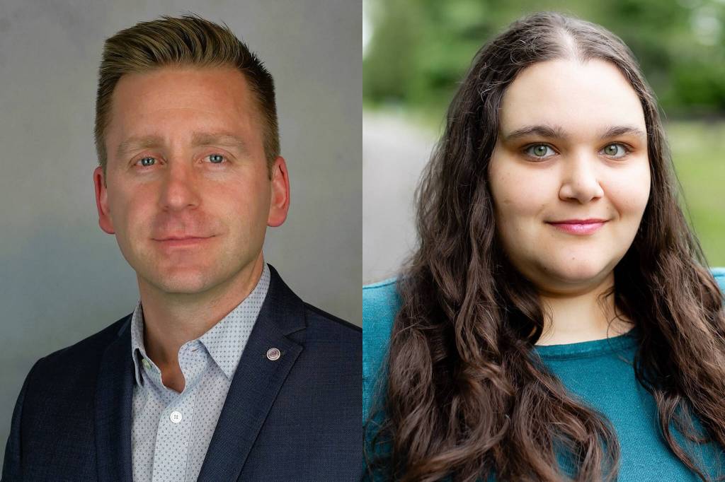 Nathan Packard, left, and Katherine McAllister