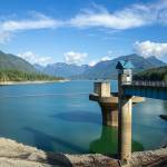 Spada Lake is seen from Culmback Dam on Sunday, Oct. 1, 2023, near Sultan, Washington. The reservior supplies roughly 75% of Snohomish County with its water. (Ryan Berry / The Herald)