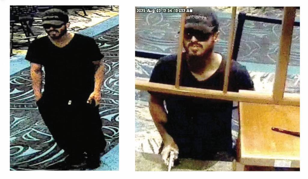 Surveillance footage of Edgar Oswaldo Gonzalez Barragan allegedly robbing the Silver Reef Casino Resort on the Lummi Nation Indian Reservation on Aug. 3 in Ferndale. (Provided Photo)