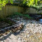 An overflow diversion structure sits along a section of Perrinville Creek near Talbot Road on Monday, Sept. 16, 2024, in Edmonds, Washington. (Olivia Vanni / The Herald)