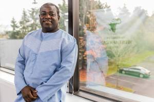 Executive Director of the West African Center Pa Ousman Joof on Nov. 21, 2025 in Lynnwood, Washington. (Olivia Vanni / The Herald)