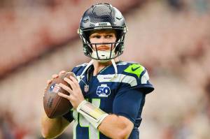Seahawks quarterback Sam Darnolds response to last weeks off game at Los Angeles is a major key to the rest of the teams season. (Photo courtesy of Edwin Hooper / Seattle Seahawks)