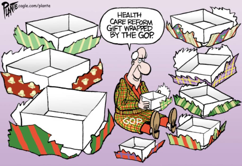 Congressional Gift Wrapping, Health Care Reform, RNC, opponent, Republican Party, empty boxes, Christmas