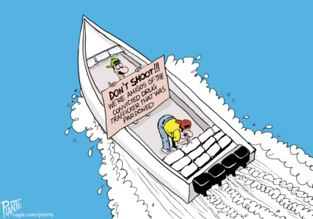 Don't Shoot!, Former President  Hernandez, Honduras, cocaine, 45 year sentence, more than 400 tons, Tries in the U.S., Roger Stone, Donald J. Trump, pardontoon