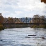 Ryan Berry / The Herald
Large logs flow quickly down the Snohomish River as the river reaches minor flood stage a hair over 25 feet following an overnight storm Nov. 5, 2022, in Snohomish.