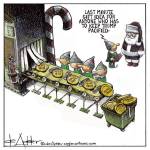 THis is an editorial cartoon by Michael de Adder . Michael de Adder was born in Moncton, New Brunswick. He studied art at Mount Allison University where he received a Bachelor of Fine Arts in drawing and painting. He began his career working for The Coast, a Halifax-based alternative weekly, drawing a popular comic strip called Walterworld which lampooned the then-current mayor of Halifax, Walter Fitzgerald. This led to freelance jobs at The Chronicle-Herald and The Hill Times in Ottawa, Ontario.

 

After freelancing for a few years, de Adder landed his first full time cartooning job at the Halifax Daily News. After the Daily News folded in 2008, he became the full-time freelance cartoonist at New Brunswick Publishing. He was let go for political views expressed through his work including a cartoon depicting U.S. President Donald Trump’s border policies. He now freelances for the Halifax Chronicle Herald, the Toronto Star, Ottawa Hill Times and Counterpoint in the USA. He has over a million readers per day and is considered the most read cartoonist in Canada.

 

Michael de Adder has won numerous awards for his work, including seven Atlantic Journalism Awards plus a Gold Innovation Award for news animation in 2008. He won the Association of Editorial Cartoonists' 2002 Golden Spike Award for best editorial cartoon spiked by an editor and the Association of Canadian Cartoonists 2014 Townsend Award. The National Cartoonists Society for the Reuben Award has shortlisted him in the Editorial Cartooning category. He is a past president of the Association of Canadian Editorial Cartoonists and spent 10 years on the board of the Cartoonists Rights Network.