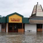 An Arlington restaurant inundated by flood water on Thursday, Dec. 11. (Will Geschke / The Herald)
