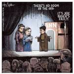 THis is an editorial cartoon by Michael de Adder . Michael de Adder was born in Moncton, New Brunswick. He studied art at Mount Allison University where he received a Bachelor of Fine Arts in drawing and painting. He began his career working for The Coast, a Halifax-based alternative weekly, drawing a popular comic strip called Walterworld which lampooned the then-current mayor of Halifax, Walter Fitzgerald. This led to freelance jobs at The Chronicle-Herald and The Hill Times in Ottawa, Ontario.

 

After freelancing for a few years, de Adder landed his first full time cartooning job at the Halifax Daily News. After the Daily News folded in 2008, he became the full-time freelance cartoonist at New Brunswick Publishing. He was let go for political views expressed through his work including a cartoon depicting U.S. President Donald Trump’s border policies. He now freelances for the Halifax Chronicle Herald, the Toronto Star, Ottawa Hill Times and Counterpoint in the USA. He has over a million readers per day and is considered the most read cartoonist in Canada.

 

Michael de Adder has won numerous awards for his work, including seven Atlantic Journalism Awards plus a Gold Innovation Award for news animation in 2008. He won the Association of Editorial Cartoonists' 2002 Golden Spike Award for best editorial cartoon spiked by an editor and the Association of Canadian Cartoonists 2014 Townsend Award. The National Cartoonists Society for the Reuben Award has shortlisted him in the Editorial Cartooning category. He is a past president of the Association of Canadian Editorial Cartoonists and spent 10 years on the board of the Cartoonists Rights Network.