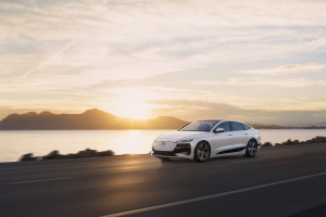 A6 Sportback E-Tron Quattro Looks Fast - And Is Fast. Photo provided by Audi Newsroom.