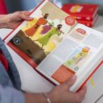 One of the illustrated pages of the LifeWise Bible used for class on Monday, April 14, 2025 in Everett, Washington. (Olivia Vanni / The Herald)