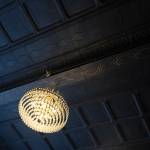 A chandelier hangs form the ceiling of the Marysville Opera House on Sept. 16, 2025 in Marysville, Washington. (Olivia Vanni / The Herald)