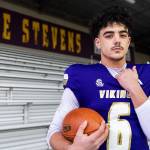 Lake Stevens junior Blake Moser is The Herald's 2025 All-Area Football Offensive Player of the Year. (Olivia Vanni / The Herald)