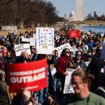 FILE — Demonstrators at the Stand Up for Science rally at the Lincoln Memorial in Washington, March 7, 2025. Some 1,900 leading researchers accused the Trump administration in an open letter on Monday, March 31, of conducting a “wholesale assault on U.S. science” that could set back research by decades and that threatens the health and safety of Americans. (Eric Lee/The New York Times)