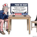 young handsome man in grey sweater sitting on chair isolated on white