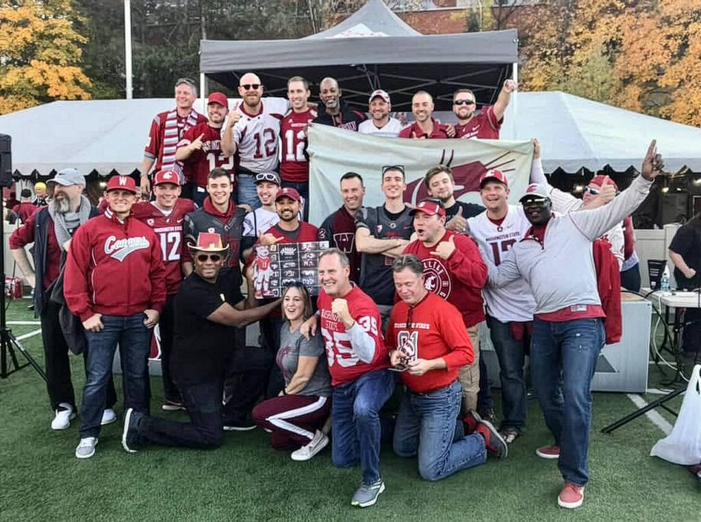 The first reunion of former Butches at the mascot’s 40th birthday celebration in Pullman in 2018. (Provided photo)