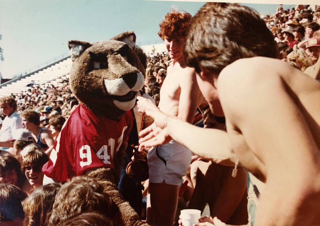 Provided photo
Dean Greve, an original Butch and 1981 Washington State University graduate, works the crowd.