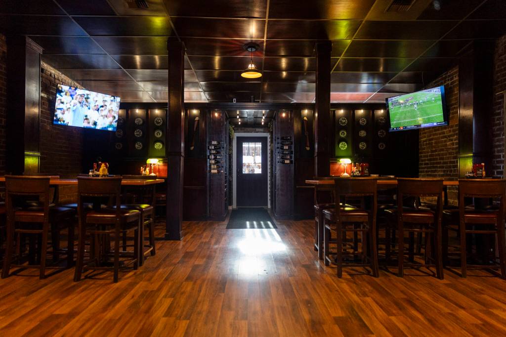 Inside the back room of the Flying Pig on Monday, Dec. 29, 2025 in Everett, Washington. (Olivia Vanni / The Herald)
