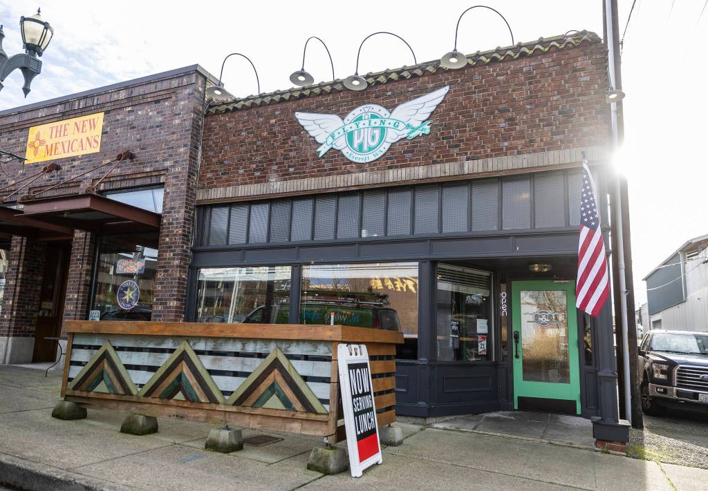 Outside of the Flying Pig on Monday, Dec. 29, 2025 in Everett, Washington. (Olivia Vanni / The Herald)

