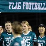 Jackson players cheer on their teammates from the sidelines during the game against Squalicum on Wednesday, Jan. 7, 2026 in Everett, Washington. (Olivia Vanni / The Herald)