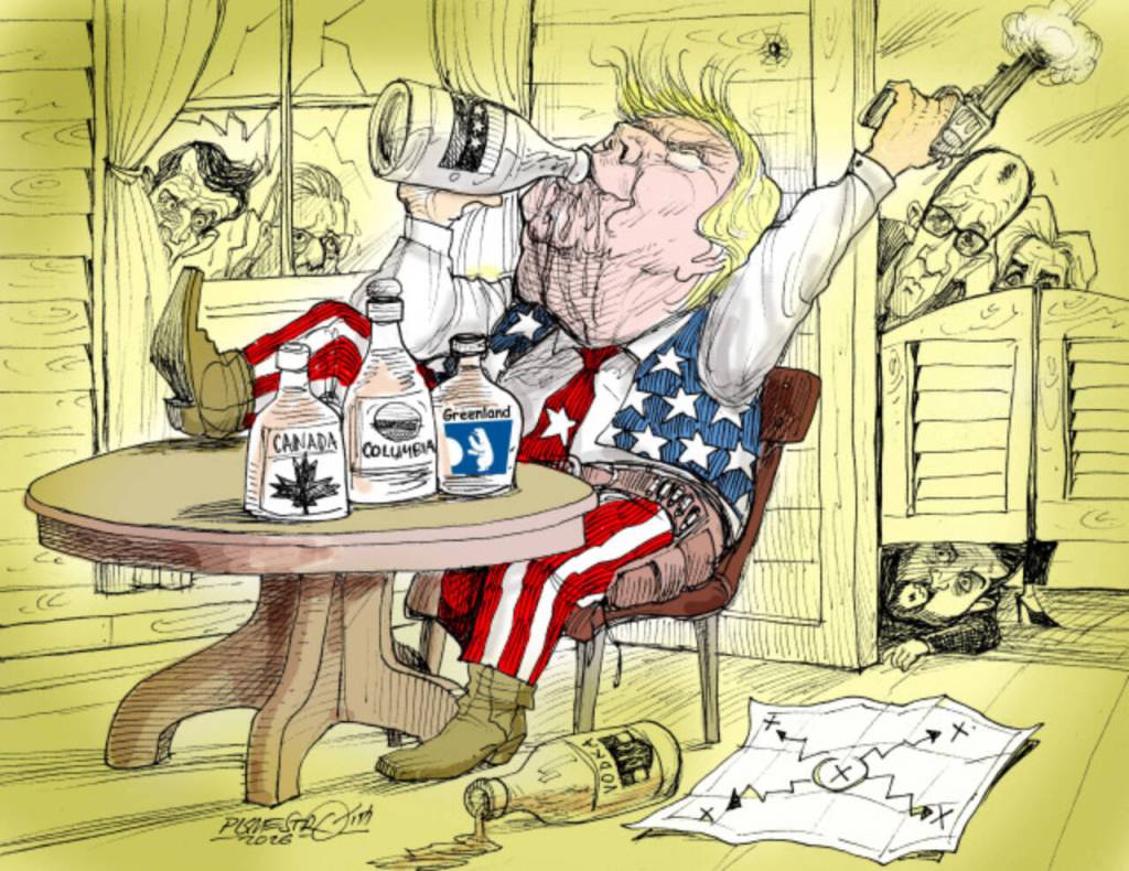 Karikatur für Tribüne- Solotrinker