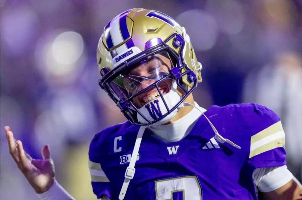 Washington Huskies quarterback Demond Williams Jr. announced that hes staying at UW just two days after saying he would enter the transfer portal. (Photo courtesy of Scott Eklund / Red Box Pictures / Washington Athletics)
