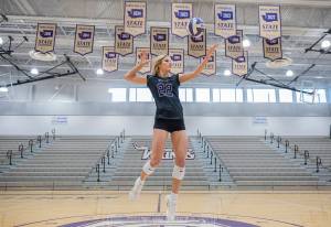 Lake Stevens senior and University of Oregon commit Laura Eichert is The Herald’s 2025 Volleyball Player of the Year. (Olivia Vanni / The Herald)