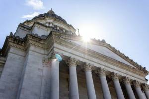The Washington state Capitol in 2025. (Photo by Jacquelyn Jimenez Romero/Washington State Standard)