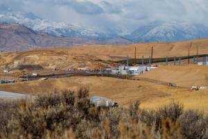 A Microsoft data center campus in East Wenatchee on Nov. 3. The rural region is changing fast as electricians from around the country plug the tech industry’s new, giant data centers into its ample power supply. (Jovelle Tamayo / The New York Times)