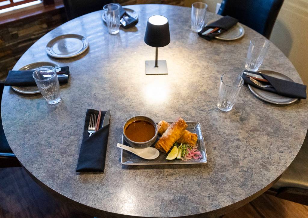 Bar Dojos birria egg rolls on Wednesday, Jan. 28, 2026 in Edmonds, Washington. (Olivia Vanni / The Herald)