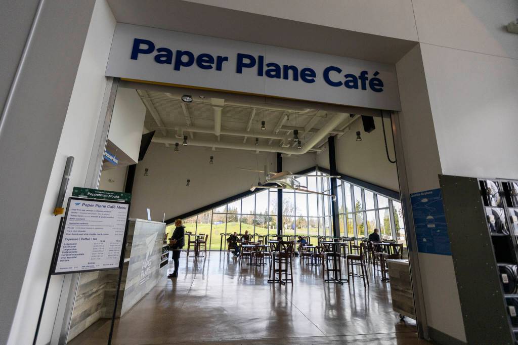 The Paper Plane Cafe at the Boeing Future of Flight on Thursday, Jan. 15, 2026 in Everett, Washington. (Olivia Vanni / The Herald)