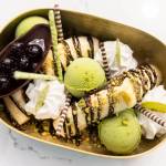 The banana split with fudge brownie, pistachio gelato and whipped cream from Whiskey Prime Steakhouse at the Angel of the Winds Casino Resort on Thursday, Jan. 29, 2026 in Arlington, Washington. (Olivia Vanni / The Herald)