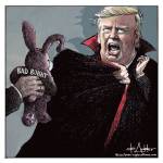 THis is an editorial cartoon by Michael de Adder . Michael de Adder was born in Moncton, New Brunswick. He studied art at Mount Allison University where he received a Bachelor of Fine Arts in drawing and painting. He began his career working for The Coast, a Halifax-based alternative weekly, drawing a popular comic strip called Walterworld which lampooned the then-current mayor of Halifax, Walter Fitzgerald. This led to freelance jobs at The Chronicle-Herald and The Hill Times in Ottawa, Ontario.

 

After freelancing for a few years, de Adder landed his first full time cartooning job at the Halifax Daily News. After the Daily News folded in 2008, he became the full-time freelance cartoonist at New Brunswick Publishing. He was let go for political views expressed through his work including a cartoon depicting U.S. President Donald Trump’s border policies. He now freelances for the Halifax Chronicle Herald, the Toronto Star, Ottawa Hill Times and Counterpoint in the USA. He has over a million readers per day and is considered the most read cartoonist in Canada.

 

Michael de Adder has won numerous awards for his work, including seven Atlantic Journalism Awards plus a Gold Innovation Award for news animation in 2008. He won the Association of Editorial Cartoonists' 2002 Golden Spike Award for best editorial cartoon spiked by an editor and the Association of Canadian Cartoonists 2014 Townsend Award. The National Cartoonists Society for the Reuben Award has shortlisted him in the Editorial Cartooning category. He is a past president of the Association of Canadian Editorial Cartoonists and spent 10 years on the board of the Cartoonists Rights Network.