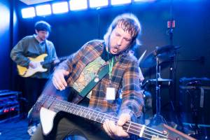 Clothing Optional performs at the Fishermans Village Music Festival on Thursday, May 15 in Everett, Washington. (Will Geschke / The Herald)