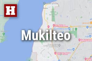 Logo for news use featuring the municipality of Mukilteo in Snohomish County, Washington. 220118