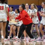 The Kings bench reacts after Lakeside calls a timeout during the 2A state opening round game on Friday, Feb. 27, 2026 in Bothell, Washington. (Olivia Vanni / The Herald)