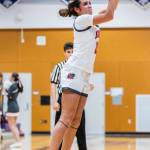 Kings Kaleo Anderson takes a three-point shot during the 2A state opening round game against Lakeside on Friday, Feb. 27, 2026 in Bothell, Washington. (Olivia Vanni / The Herald)