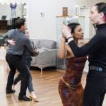 Students and instructors dance during lessons at the Arthur Murray Dance Center on Tuesday, Jan. 13, 2026 in Everett, Washington. (Olivia Vanni / The Herald)