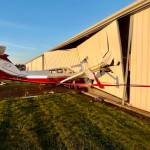 A plane crashed into a hangar Saturday, Feb. 28, 2026, at Harvey Airfield in Snohomish, Washington. (Snohomish County Fire District No. 4)