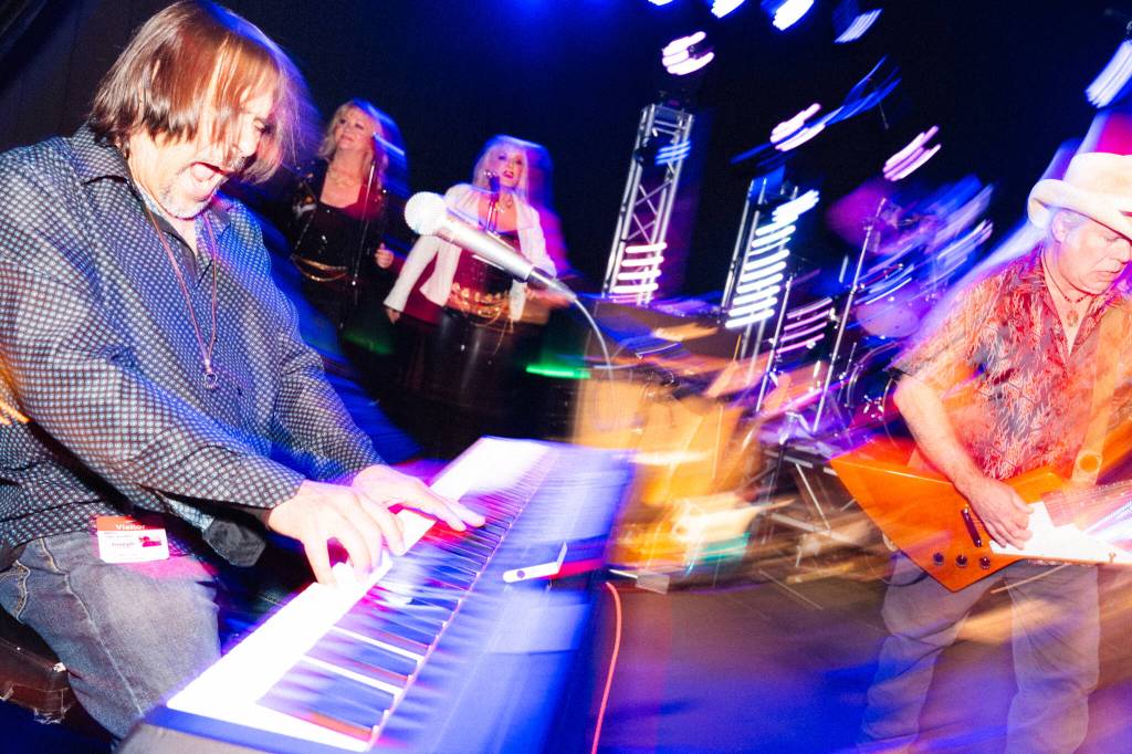 Whiskey River, a Lynyrd Skynyrd tribute band, performs at the Tulalip Resort and Casino on Sept. 21, 2025 in Tulalip, Washington. (Will Geschke / The Herald)
