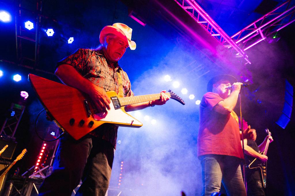 Whiskey River, a Lynyrd Skynyrd tribute band, performs at the Tulalip Resort and Casino on Sept. 21, 2025 in Tulalip, Washington. (Will Geschke / The Herald)