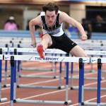 Miller Warme of Kamiak High School competes in a hurdles event at the Nike Indoor Nationals March 12-15 in New York. (Photo courtesy of Donna Beard)