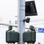 A Flock Safety camera on the corner of 64th Avenue West and 196th Street Southwest on Oct. 28, 2025 in Lynnwood, Washington. (Olivia Vanni / The Herald)