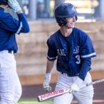 Glacier Peaks Matthew Marquardt reacts after scoring during the game against Meadowdale on Wednesday, April 8, 2026 in Lynnwood, Washington. (Olivia Vanni / The Herald)