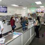 Customers shop inside of Starbuds on Monday, April 20, 2026 in Lynnwood, Washington. (Olivia Vanni / The Herald)